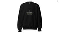 Black SIGNAL green-bar crewneck, front with I AM AUTISTIC. PLEASE BE PATIENT.; digital garment preview of earlier artwork.